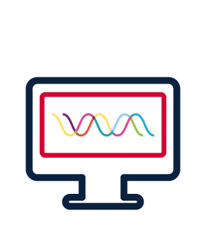 An illustrated icon of a computer monitor screen represents how technology influences the selection of the Benjamin Moore Color Trends paint color palette.