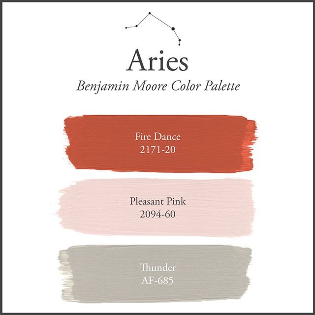 A white background with the Aries paint color palette. A white background with the Aries paint color palette.
